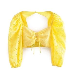 Strangers and Lovers Yellow Crop Top